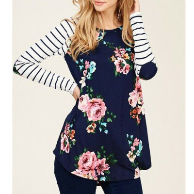 

Women Maternity Breastfeeding Tops Long Sleeve Nursing T-shirt Floral Blouse