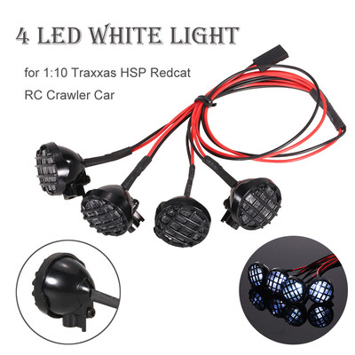 

Siaonvr 4 LED White Light with Lampshade for 110 18 Traxxas HSP RC Crawler Accessory