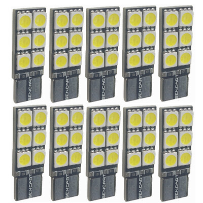 

Sencart T10 192 168 194 Wedge W5W High Power 25W LED Light Bulbs White of Lce Blue DC12V 10pcs