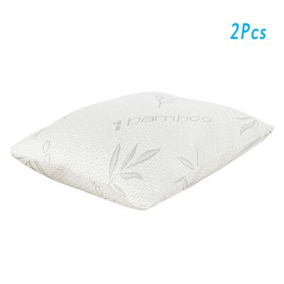 

2 Pack Premium Queen Bamboo Gel Particle Crushed Cotton Pillow Removable Cover