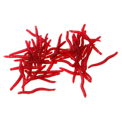 

Lixada 50Pcs 35cm Simulation Earthworm Worms Artificial Fishing Lures Tackle Soft Bait Lifelike Fishy Smell Red