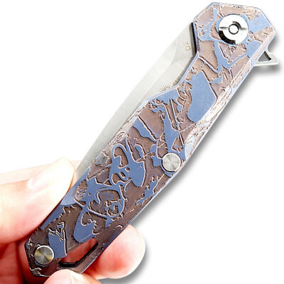 

TWOSUN D2 blade folding knife Pocket Knife tactical knife Survival knives camping outdoor tool Ball bearing Titanium TS21-Update