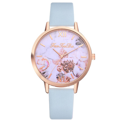 

FanTeeDa Women Bracelet Watch Contracted Rose Gold Leather WristWatches Women Dress Ladies Quartz Clock Dropshiping 533