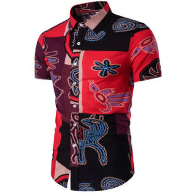

Fashion Men Luxury Shirts Casual Stylish Slim Fit Short Sleeve Dress T Shirt