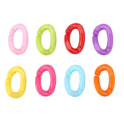 

Greensen 100Pcs Plastic Bird C-Clips Hooks Chain Links DIY Parrot Toys Mix Color