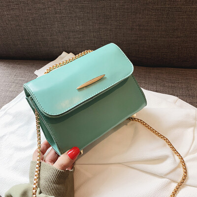

Net red black bag female 2019 new shoulder Korean fashion retro casual wild chain slung small square bag