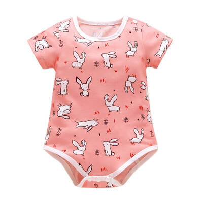 

Newborn Baby Boy Rompers Baby Girl Clothes Infant Cute Rabbit Print Cotton Romper Jumpsuit Outfit