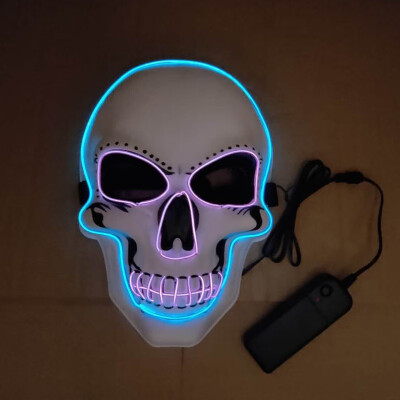 

Halloween LED Mask Glowing In Dark Mask Skeleton Mask Full Face Halloween Role Dress Up Cosplay Mask for DJ Party