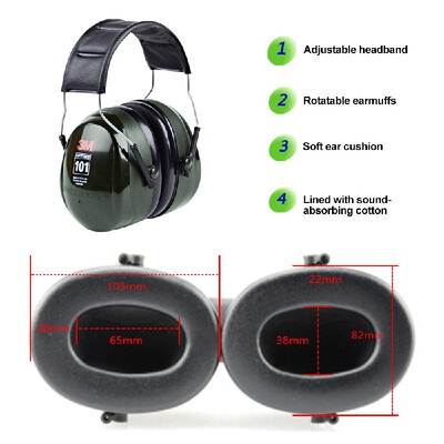 

3M H7A Noise Cancelling Ear Muffs Hearing Protection Noise Reduction Safety Earmuffs for Ear Protection Adjustable & Professional