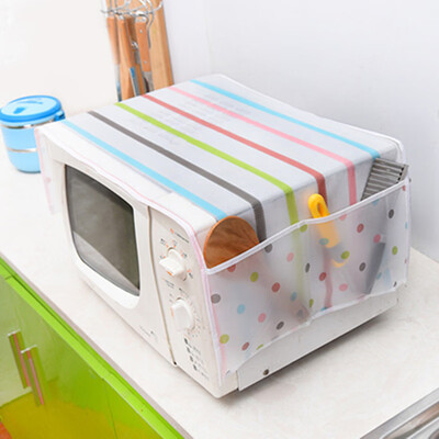 

Useful Kitchen Tool Cotton Cloth Oil Dust Microwave Oven Cover Waterproof Double Pockets