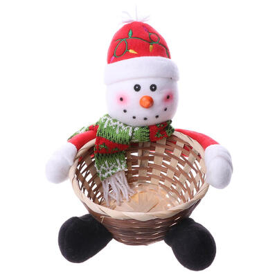 

Christmas Candy Bamboo Basket Bonbon Gifts Storage Basket for Festival Kit