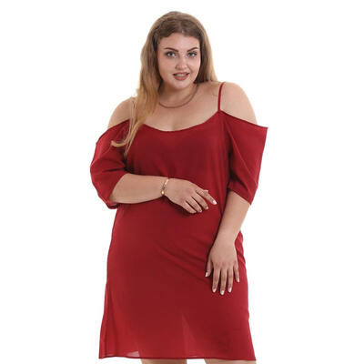 

Sexy Spaghetti Strap Women Dress Off Shoulder Short Sleeve Loose Dresses