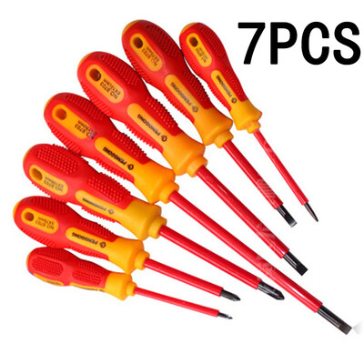 

7Pcs Electrician Insulated Magnetic Electrical Hand Screwdriver Tool Set Durable