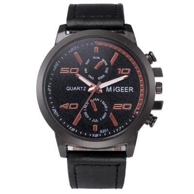 

Gobestart MIGEER High-End Fashion Mens Stainless Steel Watch Analog Alloy Quartz Watch