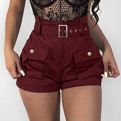 

Tailored Women Girls Summer Pockets Wide-leg Shorts Dungarees Overalls With Belt