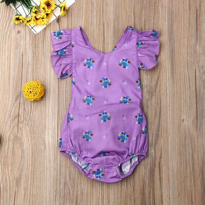 

Cute Newborn Baby Girl Floral Ruffle Romper Jumpsuit Clothes Outfit Sunsuit