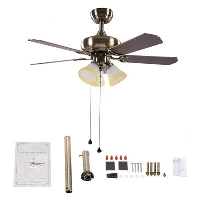 

Greensen 42" LED Ceiling Fan 3 Speed levels Lights & Reversible 5 Blades Ceiling Fan