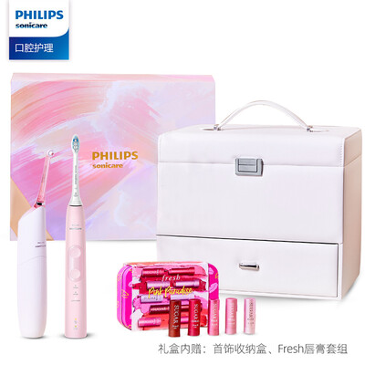

Philips PHILIPS electric toothbrush net tooth guard small powder box limited including small beauty brush HX6856 red teeth HX8431 fresh lipstick gift box