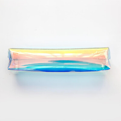 

Mohamm Zipper Transparent Candy Laser Pencil Bag Pencil Pouch School Supplies Stationery