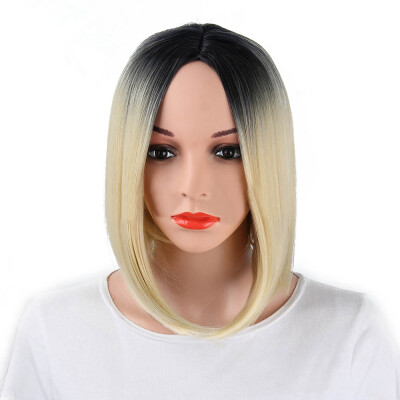 

Gobestart Women Fashion Lady Gradient Short Straight Hair Cosplay Party Wig