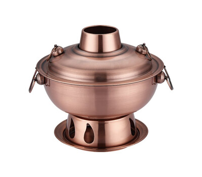 

18 liters High quality stainless steel hot pot Chinese fondue Lamb Chinese Charcoal hotpot outdoor cooker picnic cooker