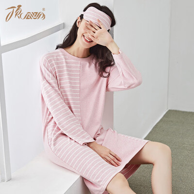 

Top melon melon pajamas female 2018 new nightdress female spring&autumn long sleeve sweet can wear loose pajamas home dress t70062 pink 170