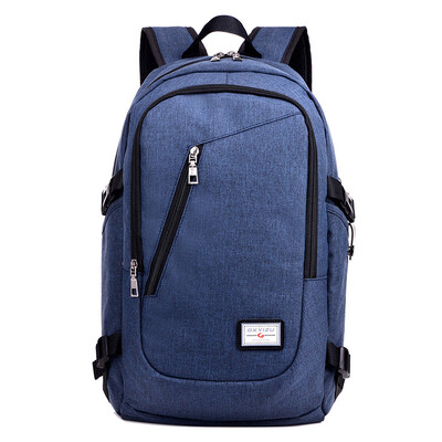 

Oxford cloth backpack male computer backpack USB charging bag multi-function travel