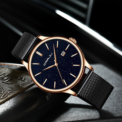 

Gobestart High Quality Starry Dial Business Fashion Without Digital Mesh Mens Watch