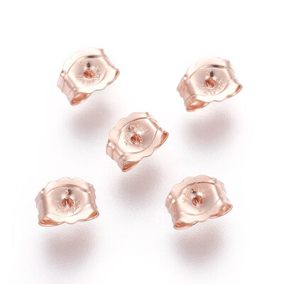 

JK Findings Rose Gold Filled Ear Nuts 120 14K Rose Gold Filled 5x58mm Hole 07mm