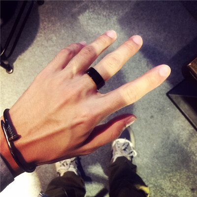 

Korean Simple Ring A Ring for Men&Women Student Japanese&Korean Chaozhou Atmospheric Titanium Steel