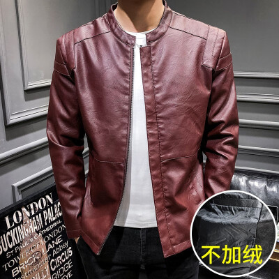 

KSENV leather jacket Spring&autumn new Slim versatile Handsome motorcycle mens jacket 11247