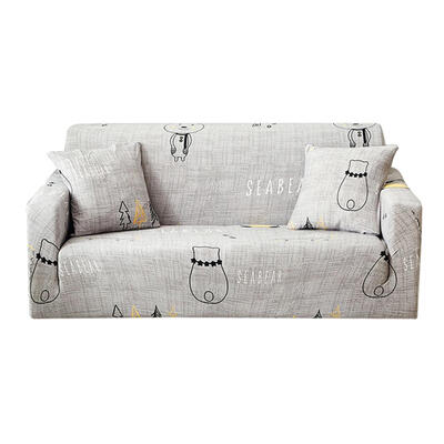 

Penguin Bear Printed Stretch Tight Wrap Slipcovers Thin Sofa Couch Cover