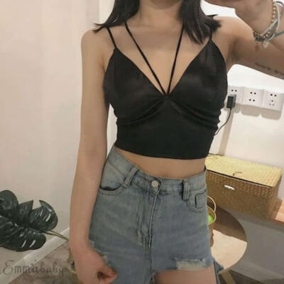 

Fashion Women Tank Top Bustier Bra Vest Crop Top Bralette Blouse Singlet T-Shirt