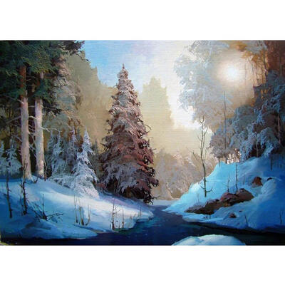 

5D DIY Full Drill Diamond Painting Snow View Cross Stitch Embroidery Mosaic