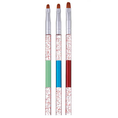 

3pcsSet Nail Art UV Gel Pen Painting Draw Replacement Heads Manicure Brush