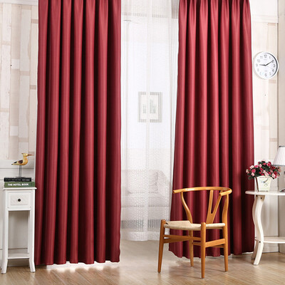 

Solid Color Polyester Fiber Darkening Curtains for Living Room Bedroom