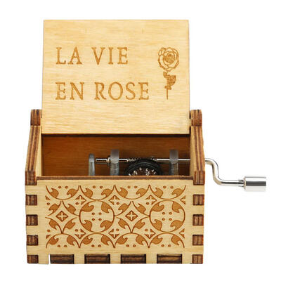 

Antique Wooden Music Box Hand Cranked Musical Box Christmas Birthday Gift