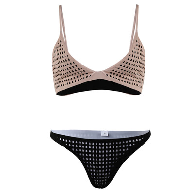 

Women Sexy Hollow-out Spaghetti Strap Bikini Two-piece Suits