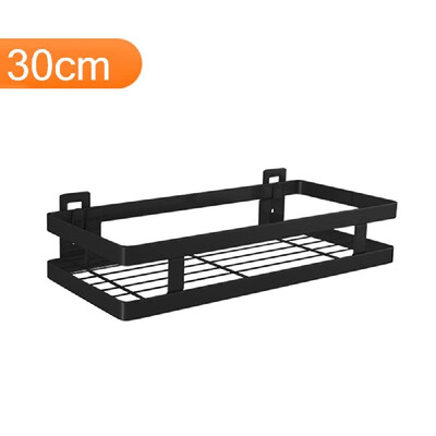 

Nail-Free Stainless Steel Wall Storage Shelf Black Floating Shelf Spice Rack for Kitchen Bathroom with Varying Sizes