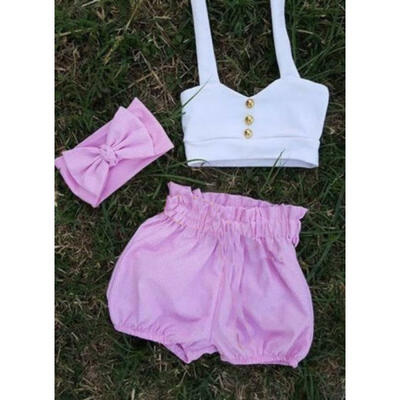 

US Newborn Kids Baby Girls Summer Clothes Vest T-shirt TopsShorts Pants Outfits