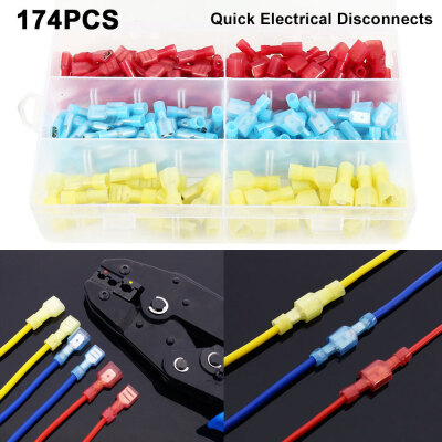 

AIRIC 174pcs Waterproof Quick Electrical Disconnects Kit Nylon Fully Insulated MaleFemale Quick Disconnectors