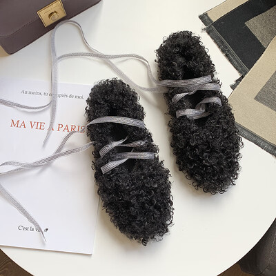 

Ins hairy shoes autumn&winter Korean version of fashion retro bean shoes students leisure single shoes woman
