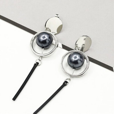 

New Brand Design Gold Color Wild Simulated Pearl Earrings For Women Personality Geometric Female Elegant Earring Accessories