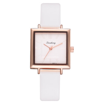 

Simple temperament quartz s table European&American square head PU strap ladies watch fashion ladies watch