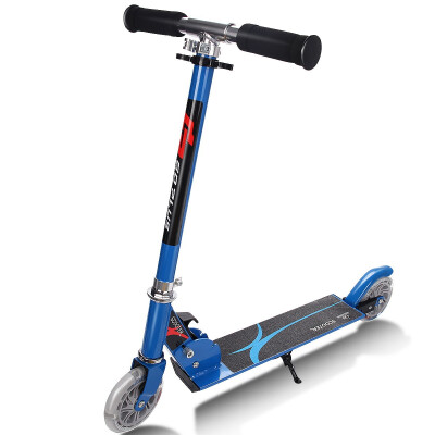 

Folding Aluminum LED Light Up Wheels Kids Kick Scooter-Blue