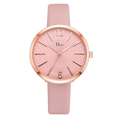 

RM Luxury Fashion Lady Leather Belt Watch Sun Texture Analog Quartz Watch