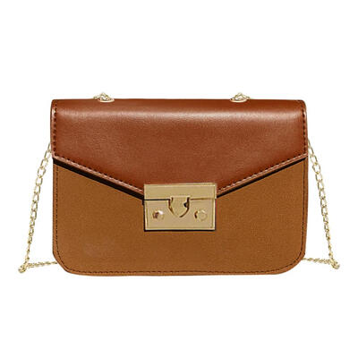 

Solid Color Shoulder Messenger Handbags Women Leather Chain Crossbody Bags