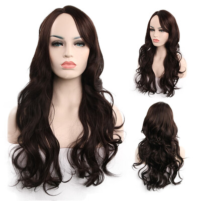 

〖Follure〗Fashion Women Wavy Medium Long Curly Party Chemical Fiber Hair Wig Gift Natural