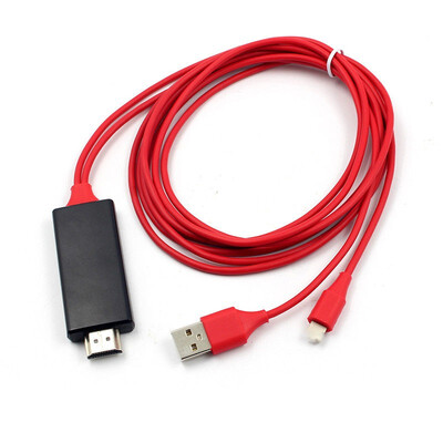 

1080P 2M 8 Pin Lightning to HDMI TV AV Adapter Cable for iPhone 6 6S 7 8 Plus X