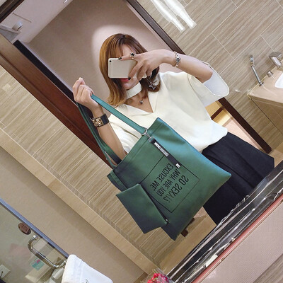

Tailored 2PC Women Crossbody Bag Shoulder Bag Handbag Messenger Bag Phone Coin Bag BlacK
